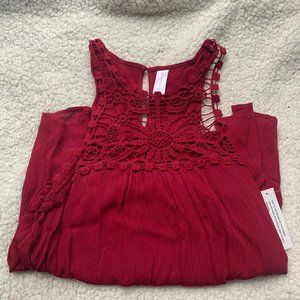 PINK LACE TANK TOP